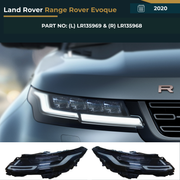 LR135969 & LR135968 Land Rover Range Rover Evoque (2020) Headlight Assembly Premium Replacement