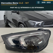 1679066504 & 1679066604 Mercedes-Benz GLE 167 (2019-2023) Headlight Assembly Premium Replacement