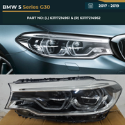 63117214961 & 63117214962 BMW 5 Series G30 (2017-2019) LED Headlight Assembly Premium Replacement Unit