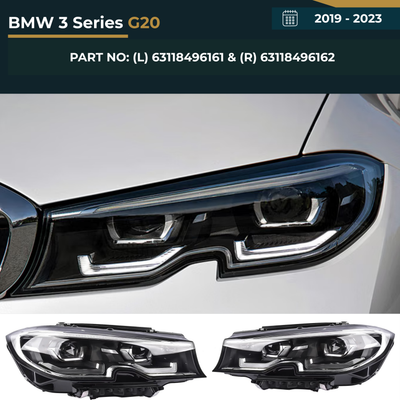 63118496161 & 63118496162 BMW 3 Series G20 (2019-2023) LED Headlight Assembly Premium Performance Replacement