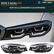 63118496161 & 63118496162 BMW 3 Series G20 (2019-2023) LED Headlight Assembly Premium Performance Replacement