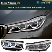 63117408709P & 63117408710P BMW 7 Series G12 (2016-2019) LED Headlight Assembly Premium Replacement Unit