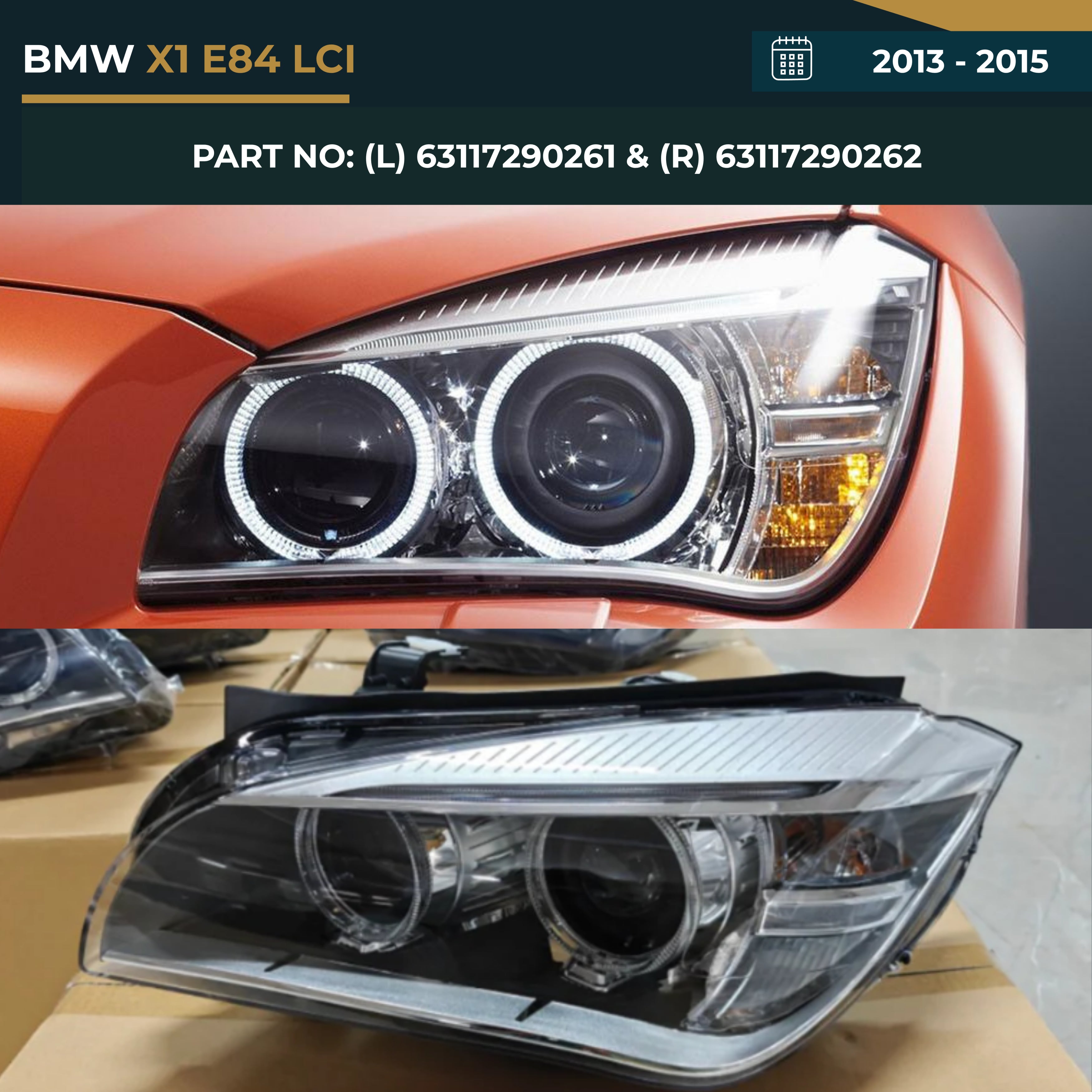63117290261 & 63117290262 BMW X1 E84 LCI (2013-2015) Headlight