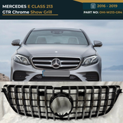 OHI-W213-GR4 MERCEDES E CLASS 213 (2016-2019) GTR CHROME SHOWGRILL – OEM Fit Mercedes Front Show Grille
