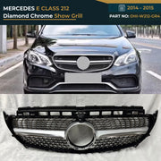 OHI-W212-GR4 MERCEDES E CLASS 212 (14-15) DIAMOND CHROME SHOWGRILL – OEM Fit Mercedes Front Show Grille