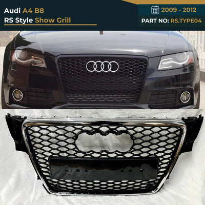 RS.TYPE04 Audi A4 B8 (2009–2012) RS Style Show Grill – OEM Fit Replacement