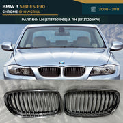 51137201969 51137201970 BMW 3 SERIES E90 Show Grill (2008-2011) – OEM Fit BMW CHROME SHOWGRILL
