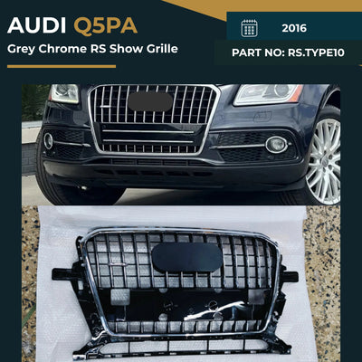 RS.TYPE10 Audi Q5PA (2016) Grey Chrome RS Show Grille – OEM Fit Replacement