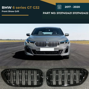 51137412421 51137412422 BMW 6 SERIES GT G32 (2017-20) CHROME SHOWGRILL (LH+RH) – OEM Fit BMW Front Show Grille