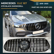 OHI-W167-GR2 MERCEDES GLE/167(19-23) GTR BLACK SHOWGRILL – OEM Fit Mercedes Front Show Grille