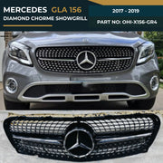 OHI-X156-GR4 MERCEDES GLA 156 (2017-2019) DIAMOND CHORME SHOWGRILL – OEM Fit Mercedes Front Show Grill