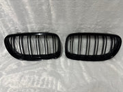 51137201969 51137201970 BMW 3 SERIES E90 Show Grill (2005-2007) – OEM Fit BMW 2 LINE GLOSSY BLACK Front Show Grill