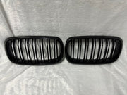 51137200727 51137200728 BMW 5 SERIES F10 Show Grill (2010-2013)  – OEM Fit BMW 2 LINE GLOSSY BLACK Show Grill