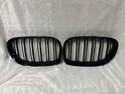51117184151 51117184152 BMW 7 SERIES F02LCI Show Grill (2011-2015) – OEM Fit BMW 2-LINE GLOSSY BLACK Front Show Grill