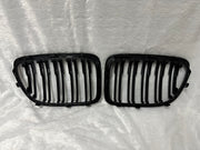 51112993305 51112993306 BMW X1 E84 Show Grill (2010-2012) (LH+RH) – OEM Fit BMW 2 LINE GLOSSY BLACK Front Show Grill