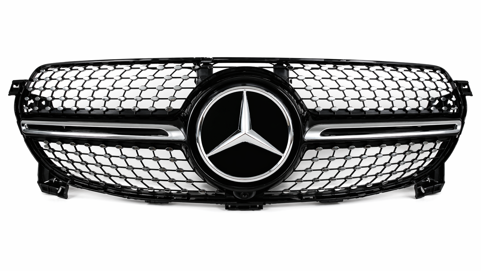 OHI-W167-GR1 MERCEDES GLE/167(19-23) DIAMOND BLACK SHOWGRILL – OEM Fit Mercedes Front Show Grille