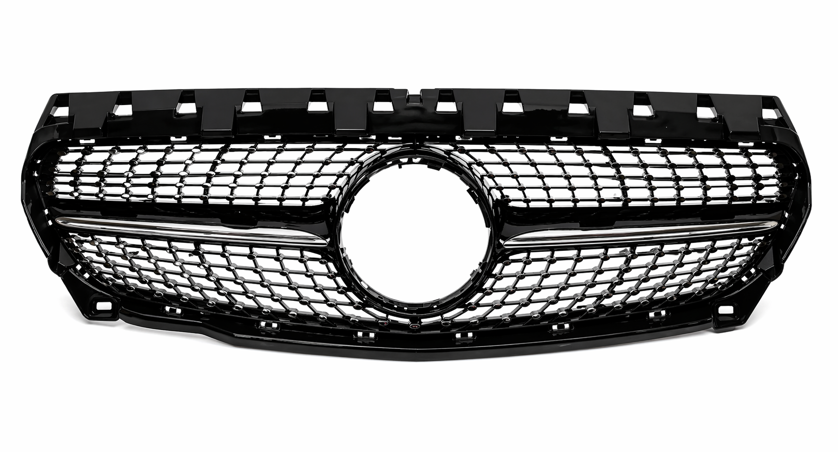 OHI-W117-GR1 MERCEDES CLA 117 (2014-2016) DIAMOND BLACK SHOWGRILL – OEM Fit Mercedes Front Show Grille