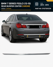 51127301239 | BMW 7 Series F02LCI (2013-2015) Rear Bumper Center Chrome
