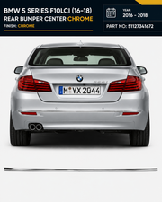 51127341672 | BMW 5 Series F10LCI (2016-2018) Rear Bumper Center Chrome