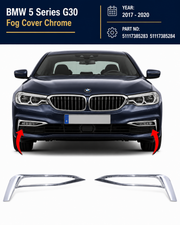 51117385283 51117385284 | BMW 5 Series G30 (2017-2020) Fog Cover Chrome