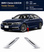 51137349593 51137349594 | BMW 5 Series G30/G38 (2018-2019) Fender Chrome