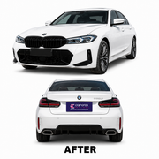 BMW 3 Series F30 (2012-2019) Upgrade to BMW 3 Series G20 LCI (2024) M Sport Body Kit With Headlights and Taillights