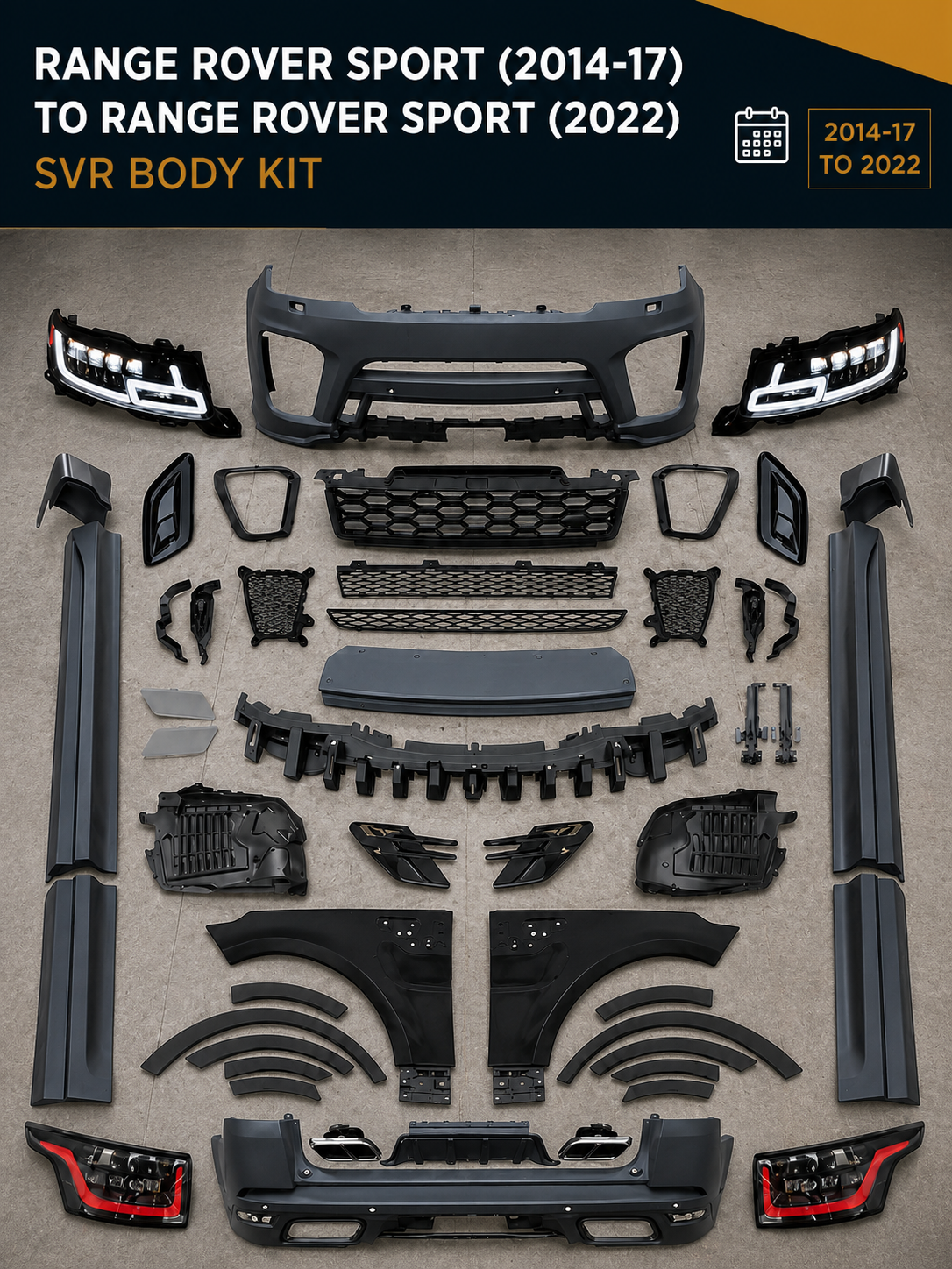 Range Rover Sport 2014-17 to RANGE Rover Sport (SVR Body Kit 2022)