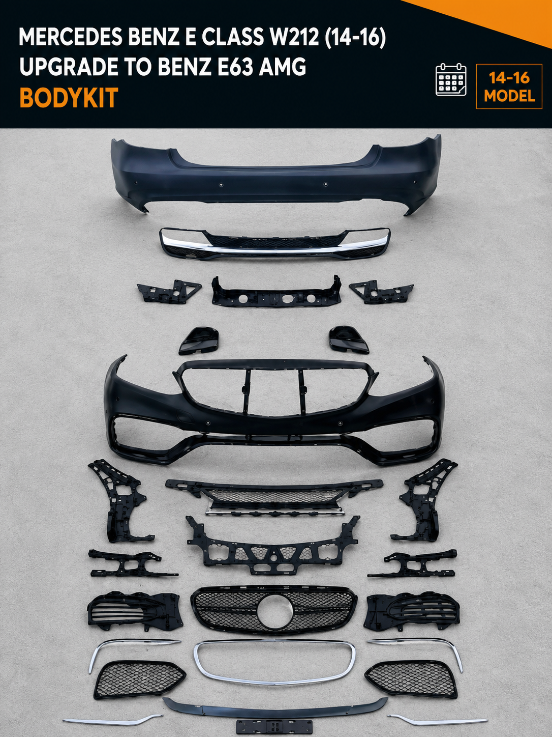 BENZ E CLASS W212 (14-16) UPGRADE TO BENZ E63 AMG BODYKIT