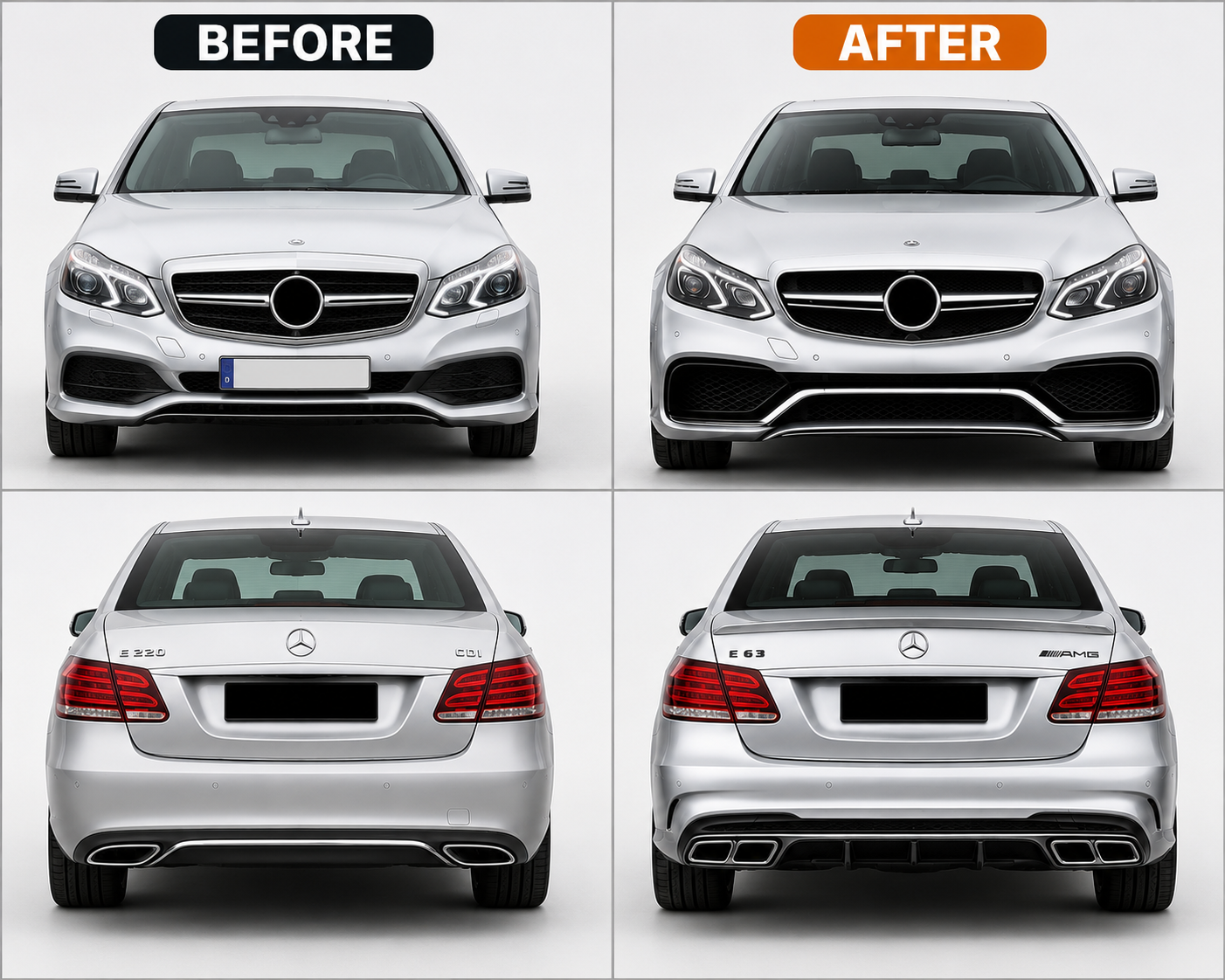 BENZ E CLASS W212 (14-16) UPGRADE TO BENZ E63 AMG BODYKIT