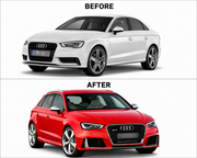 AUDI A3 (2014-2016) UPGRADE TO AUDI A3 (2014-2016) RS3 FRONT BODY KIT