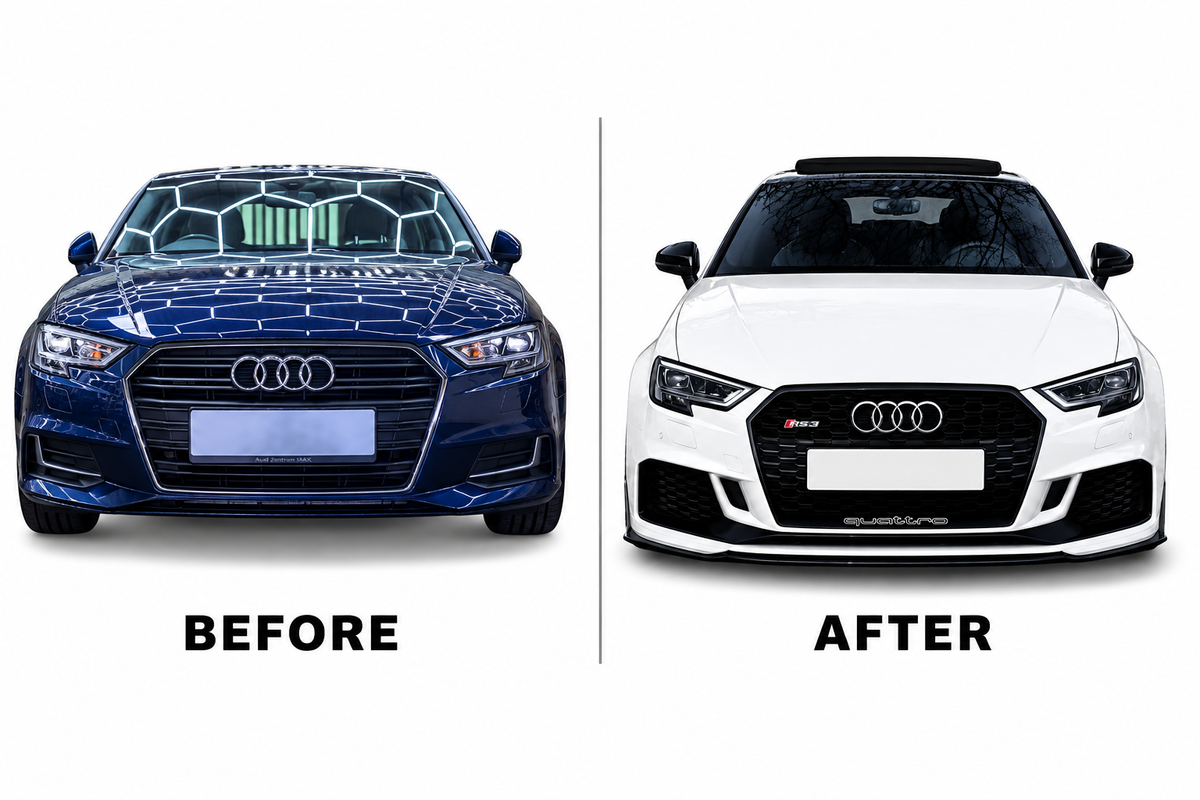 AUDI A3 (2017-2019) UPGRADE TO AUDI A3 RS3 FRONT BODY KIT