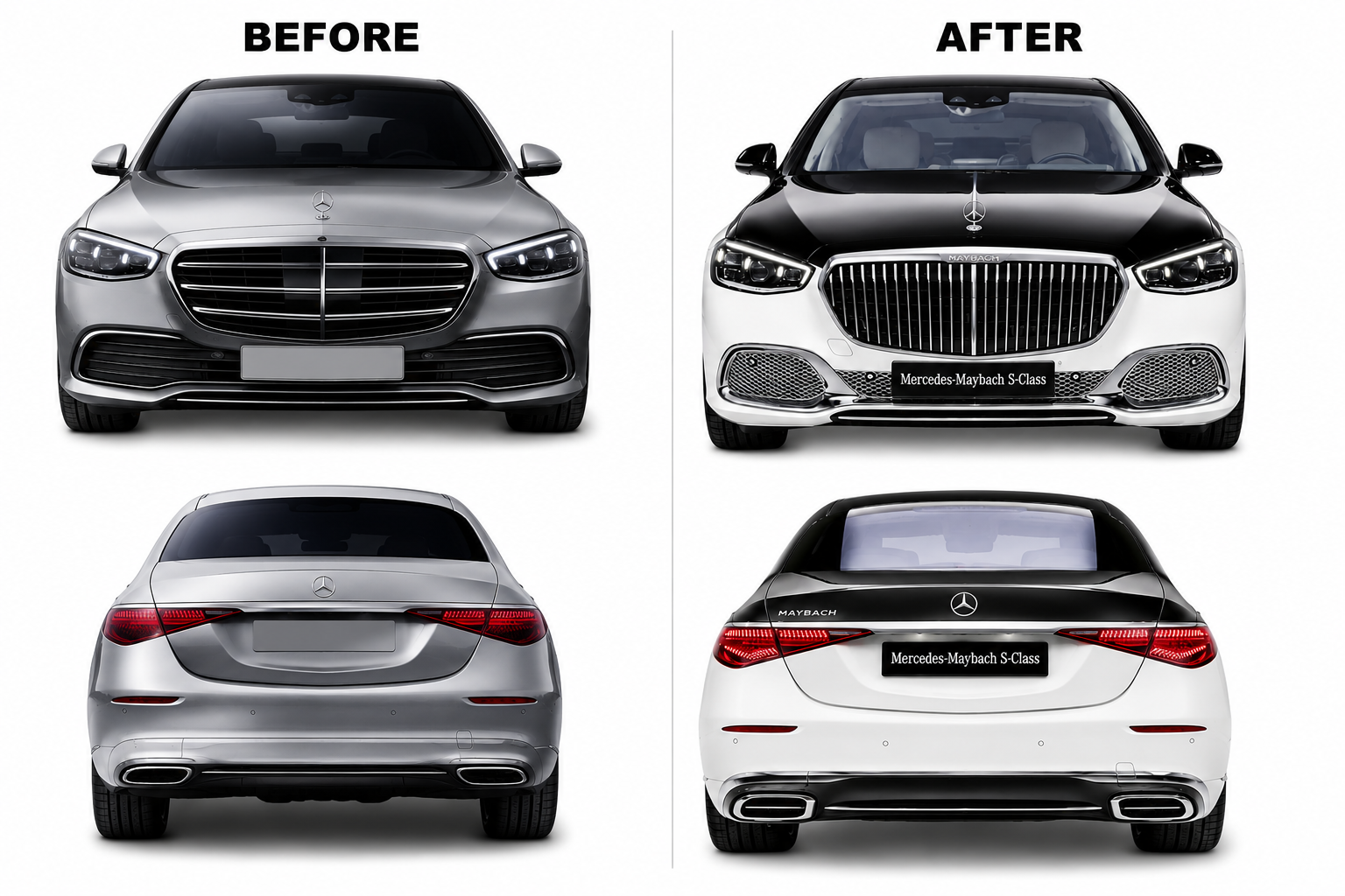 BENZ S CLASS W223 (2021-2024) UPGRADE TO BENZ S-CLASS MAYBACH BODY KIT