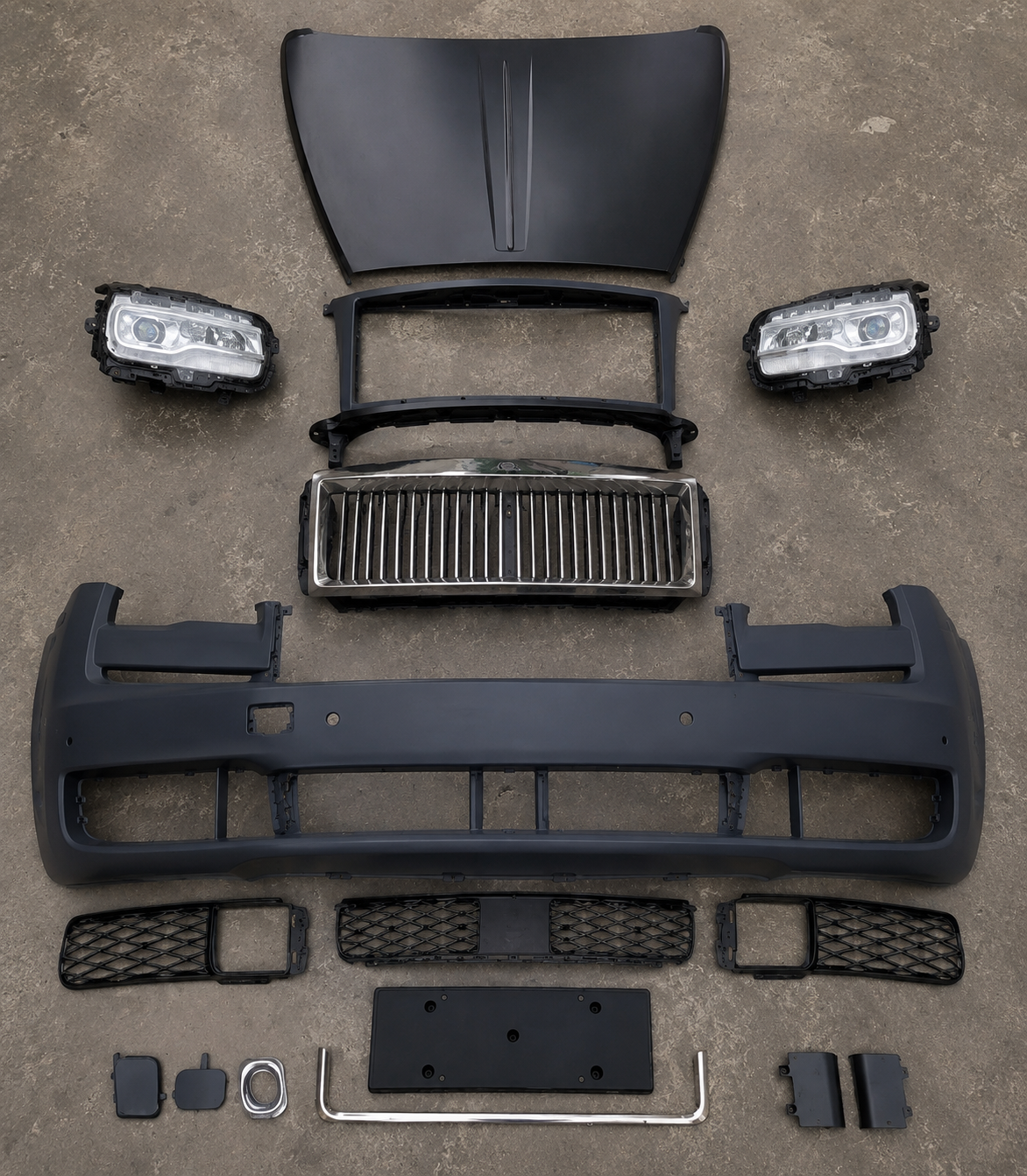 Rolls Royce Ghost 1 (2010-2014) Upgrade to Rolls Royce Ghost 3 (2020) Front Body Kit With Hood