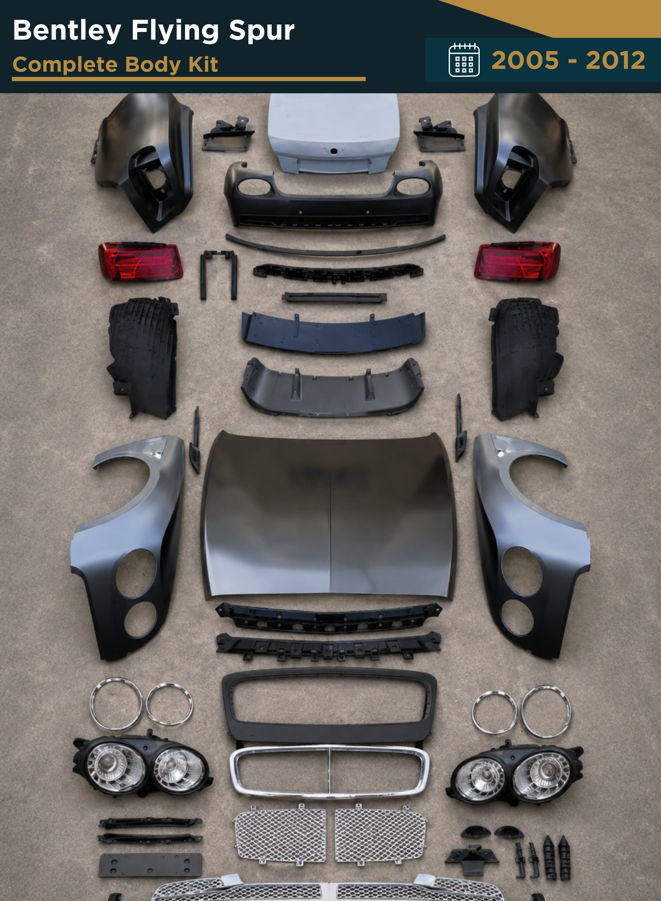 Bentley Flying Spur (2005-2012) Upgrade to Bentley Flying Spur (2013-2020) Complete Body Kit