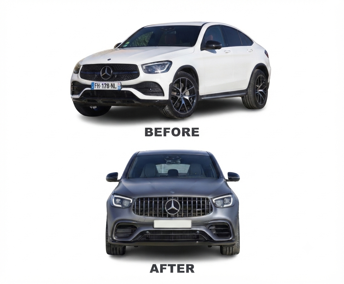 Benz GLC Coupe C253 (2020-2022) Upgrade To GLC63S AMG Kit (Front Only)