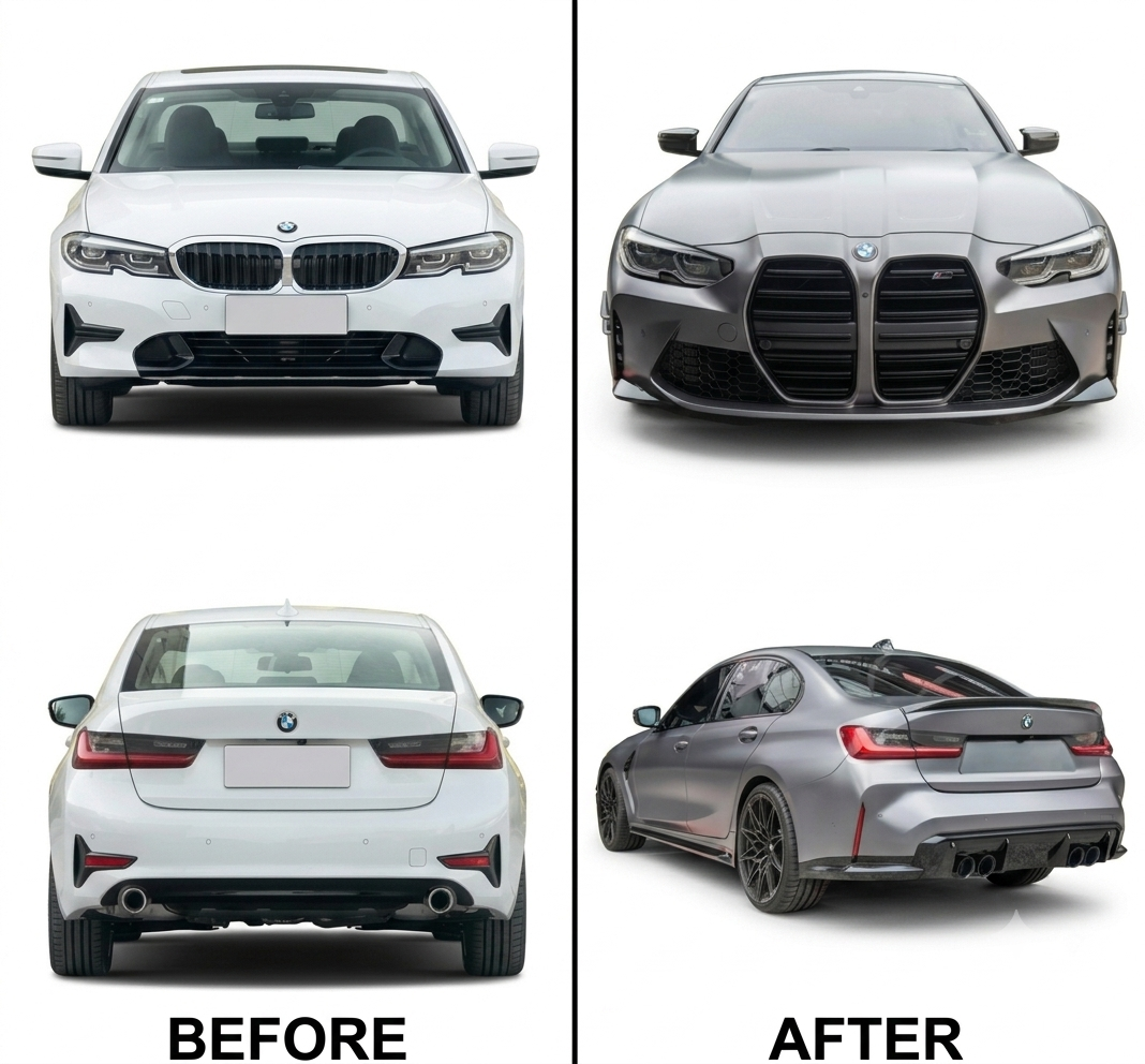 BMW 3 Series G20 (2020-2022) Upgrade to BMW M3 Complete Body Kit Without Lights