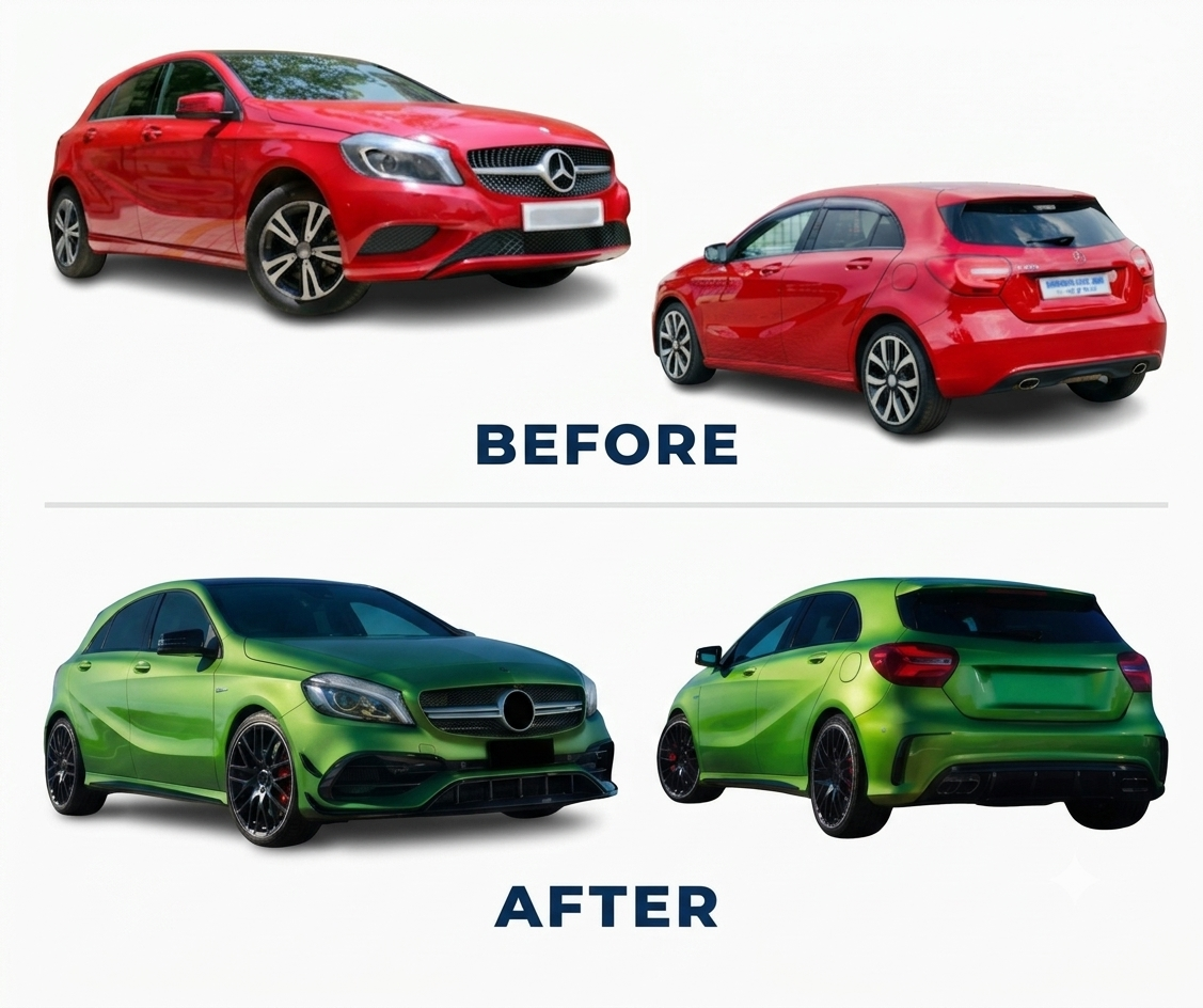 Benz A Class W176 (2013-2018) Upgrade To Benz A45 AMG Bodykit