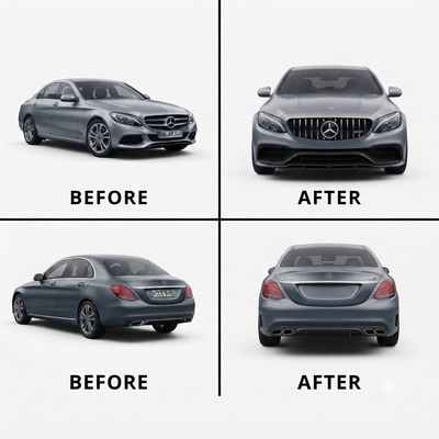 BENZ C CLASS W205 (2015-2022) UPGRADE TO BENZ C63S AMG BODY KIT