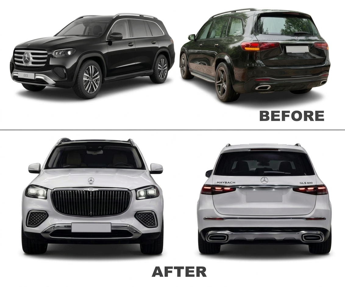 BENZ GLS X167 (2024) UPGRADE TO BENZ 167 GLS MAYBACH BODYKIT