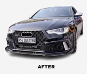 AUDI A6 C7 (2013-2015) UPGRADE TO AUDI A6 C7 (2013-2015) RS6 FRONT BODY KIT
