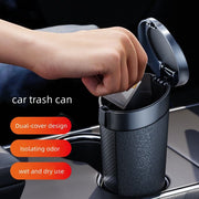 Portable Car Trash Can with ABS + TPE Material – Modern Cup-Shaped Car Storage Bucket for Interior Accessories