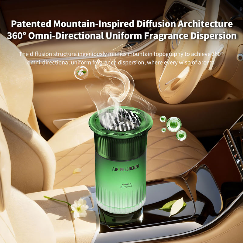 Luxury Portable Car Air Perfume Diffuser – 180° Rotating Solid Fragrance Car Air Freshener for Luxury Interior Aroma
