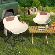 High Quality Portable Foldable Moon Chair – Modern Metal Picnic Chair with Carrying Bag for Camping, Beach & Outdoor Use