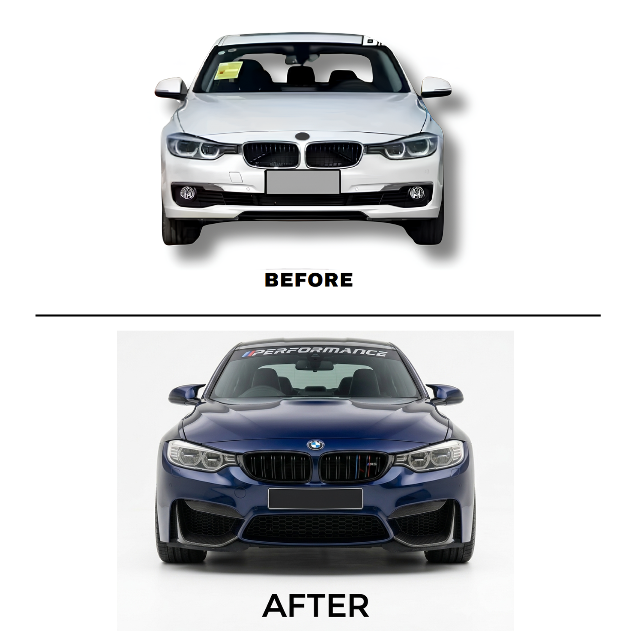 BMW 3 Series F30 (2012 - 2019) Upgrade to BMW M3 Front Body Kit