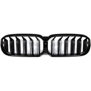 51129852168 BMW 5 SERIES G30LCI (2021-23) 2-LINE GLOSSY BLACK SHOWGRILL – OEM Fit BMW Front Show Grille